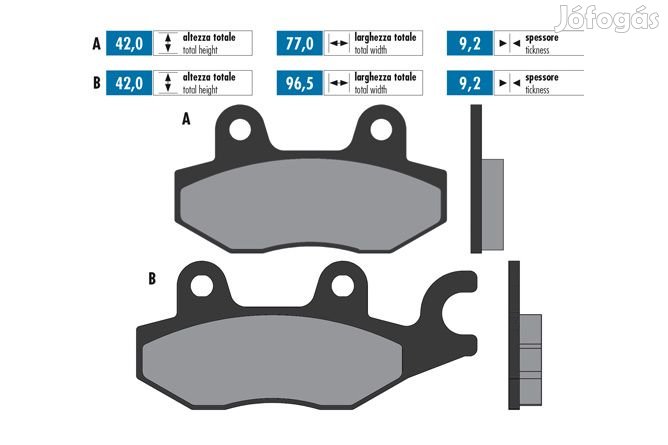 Polini Kymco Agility eredeti fékbetétek
