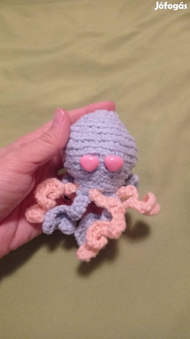 Polip amigurumi (ajándék, táskadísz)