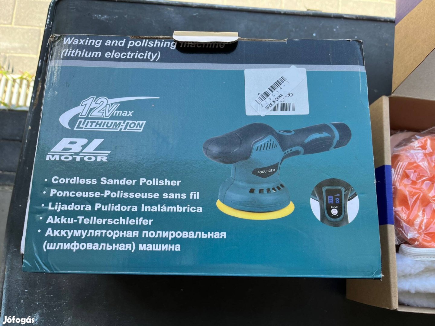 Polírozó és waxológép, excenteres, akkus, akkumulátoros, új