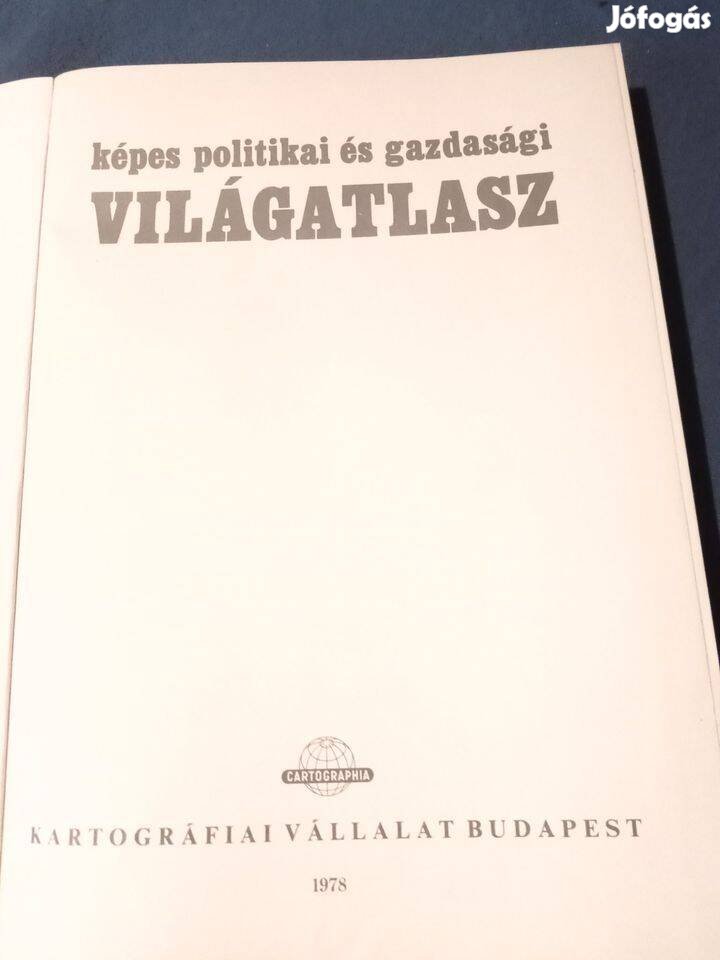 Politikai, gazdasági világatlasz eladó