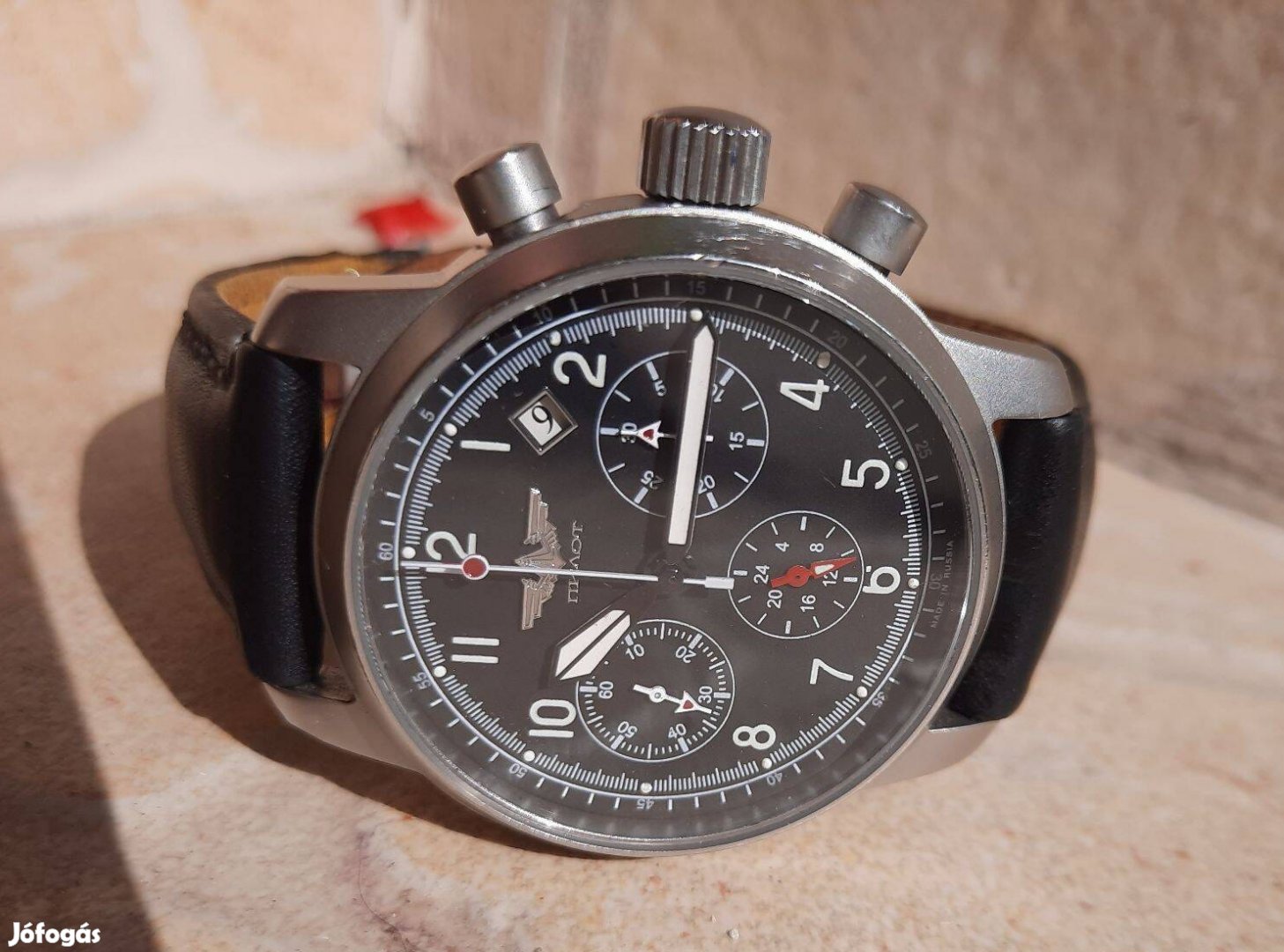 Poljot Pilot orosz mechanikus chronograph