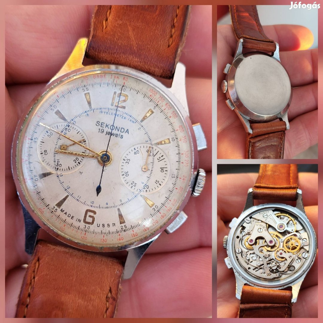 Poljot Strela Sekonda karóra óra