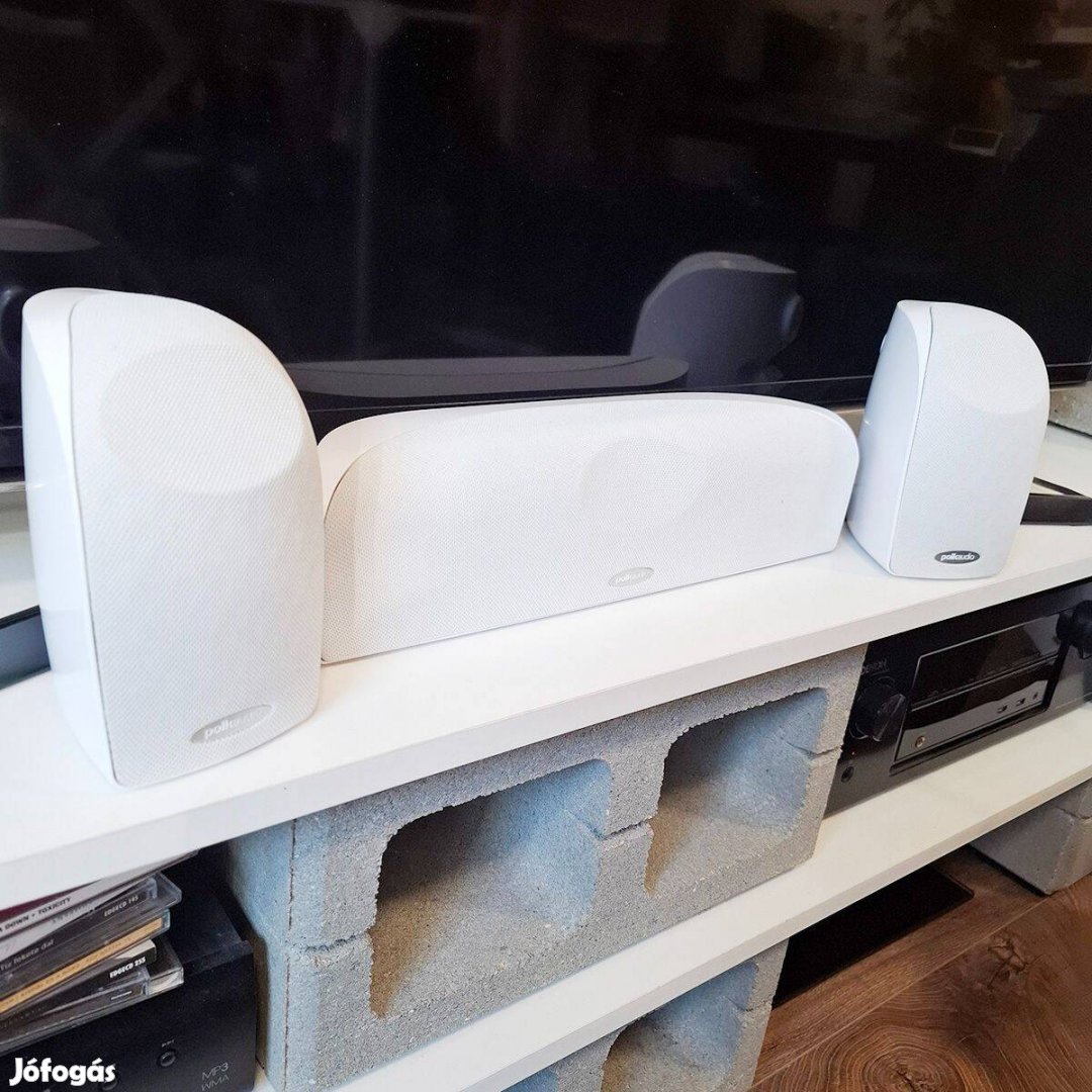 Polk Audio TL1700 White - 5.1 házimozi szett + kábelek + háttér állván