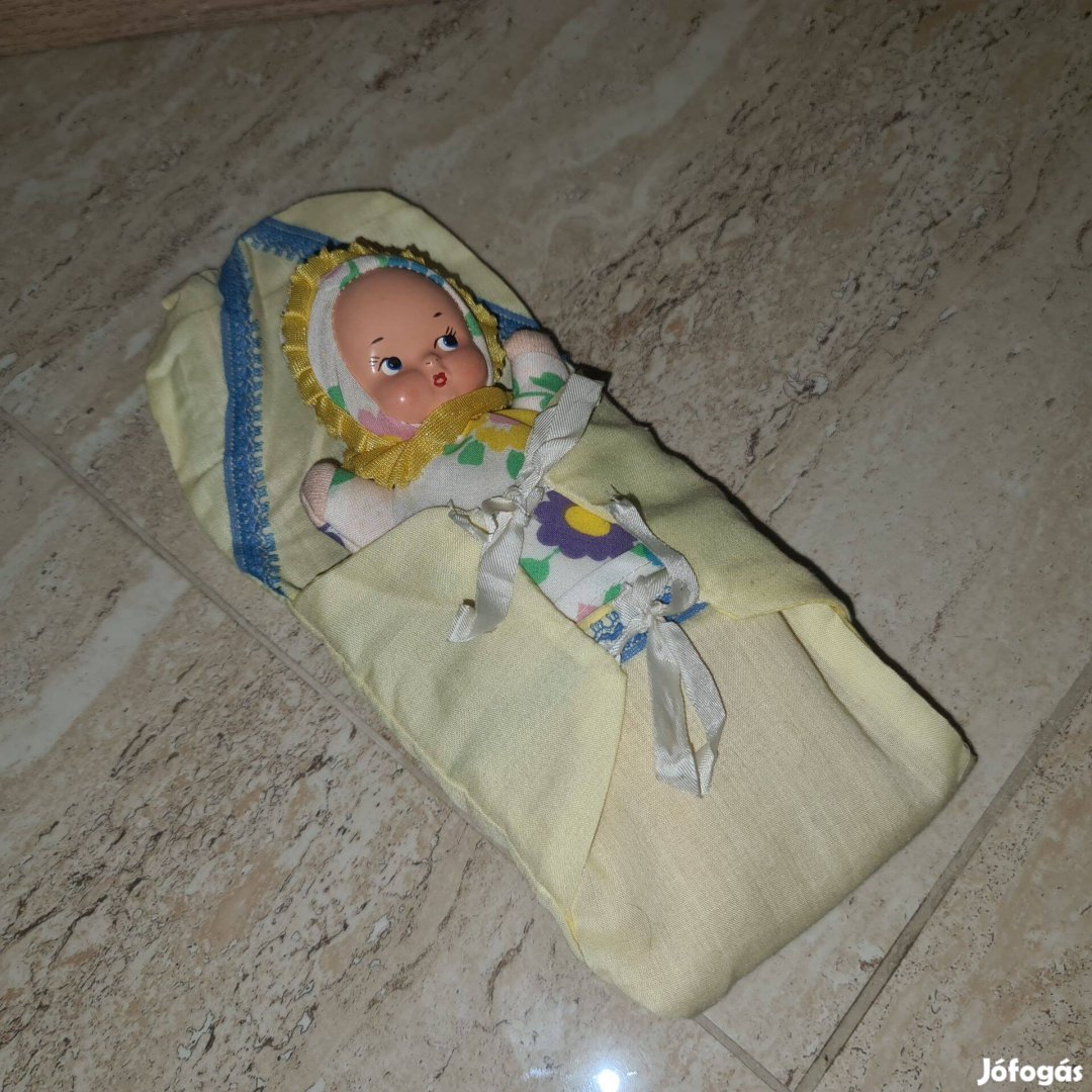 Pólyás baba 26cm retro / vintage 60-70-es évek
