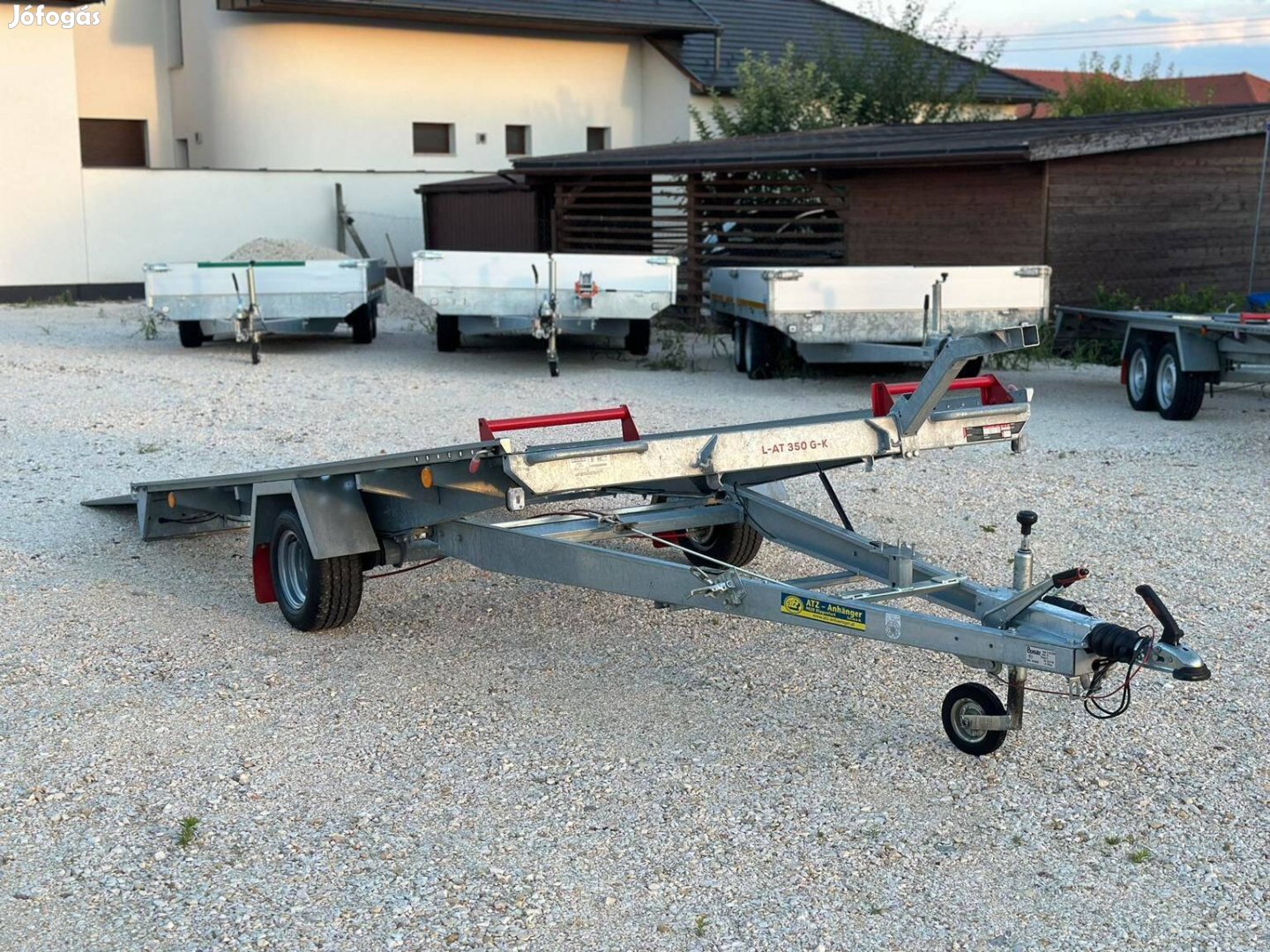 Pongratz 1 tengelyes billenős járműszállító trailer 1500 kg