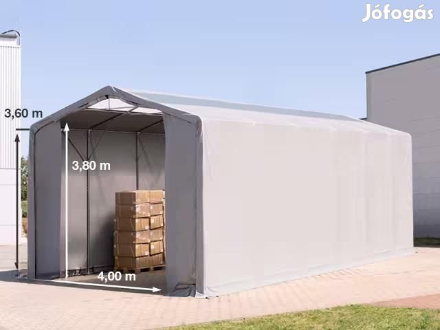 Ponyva csarnok 6x12m oldalmagasság 3,60 m cipzáras kapuval és