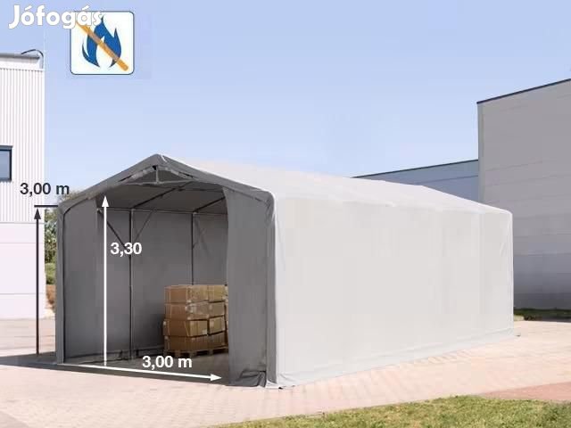 Ponyva csarnok raktársátor 5x10m oldalmagasság 3,00m ponyva