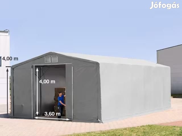 Ponyva csarnok raktársátor 8x12m oldalmagasság 4,00 m