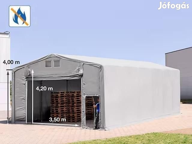 Ponyva csarnok raktársátor 8x12m oldalmagasság 4,0 m ponyva