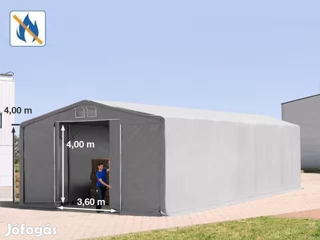 Ponyva csarnok raktársátor 8x16m oldalmagasság 4,00m