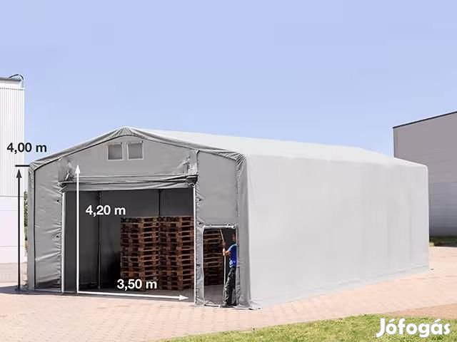 Ponyva csarnok raktársátor, ipari sátor 8x12m oldalmagasság