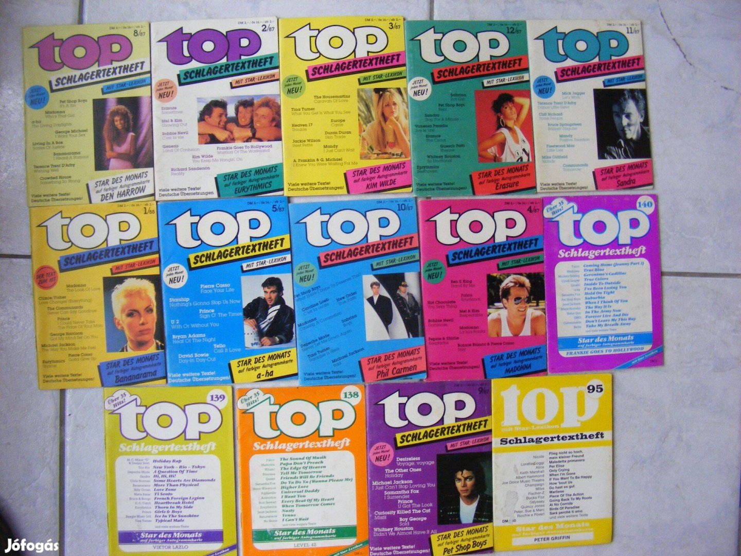 Pop újság 1987 TOP,Kim Wilde,A-ha,Madonna stb harmadáron!Eredetiek!