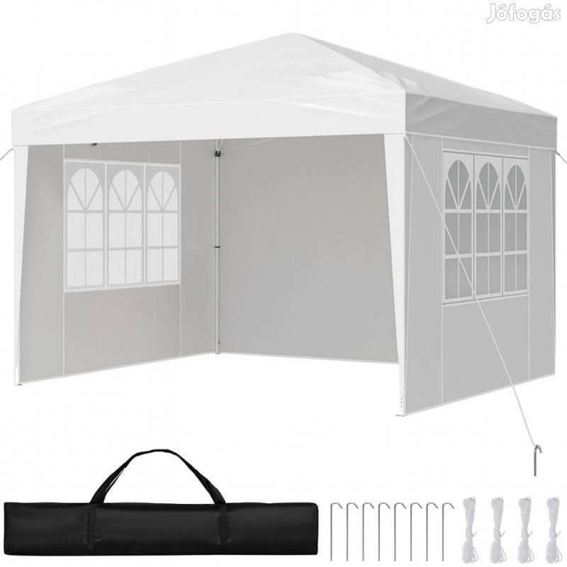 Pop-up összecsukható pavilon rendezvénysátor 3x3 m fehér