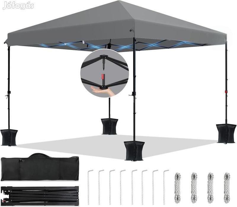 Pop-up pavilon összecsukható rendezvénysátor 3x3 m