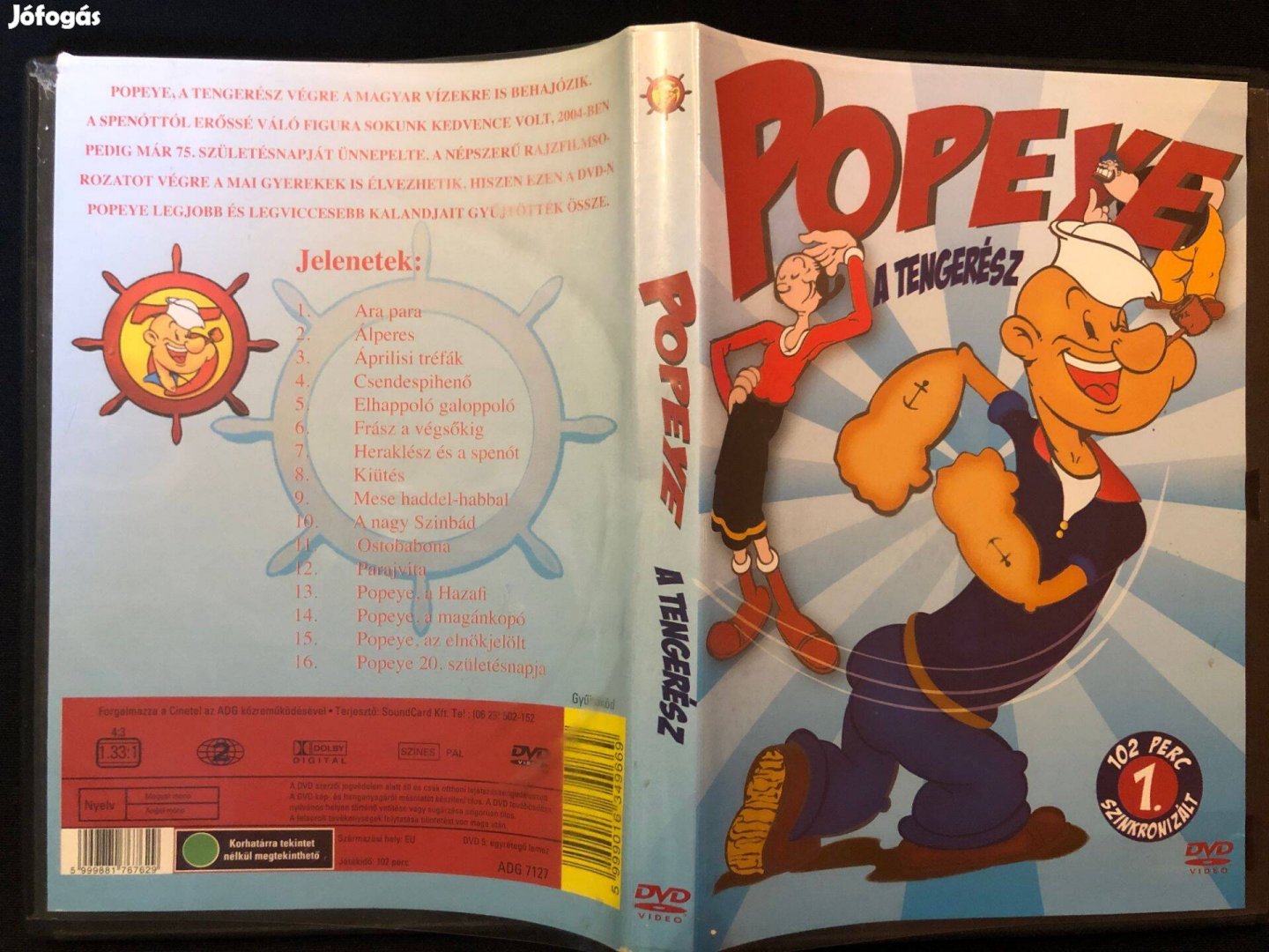 Popeye, a tengerész (karcmentes) DVD