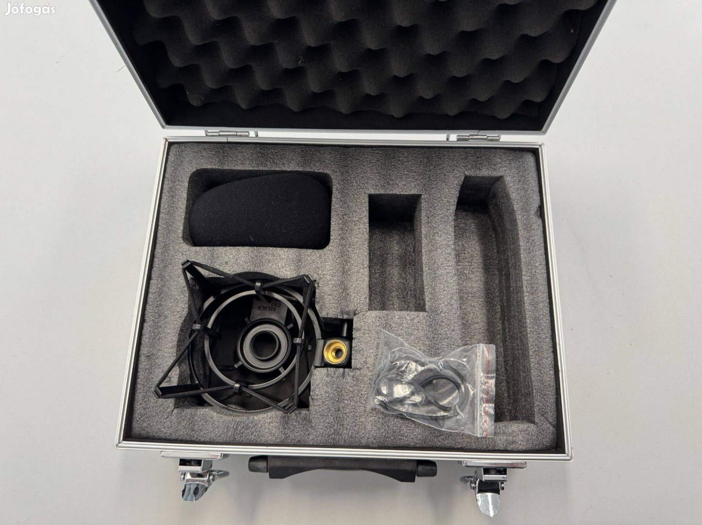 Popfilter, kengyel, mikrofon szivacs, táska