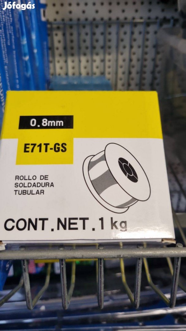 Porbeles hegesztőhuzal E71T-GS, 0,8 mm, 1 kg, gázmentes, dobozában