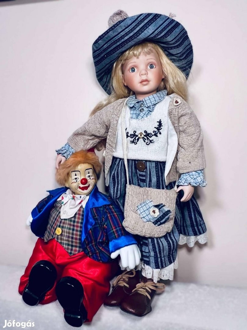 Porcelán Baba és Bohóc
