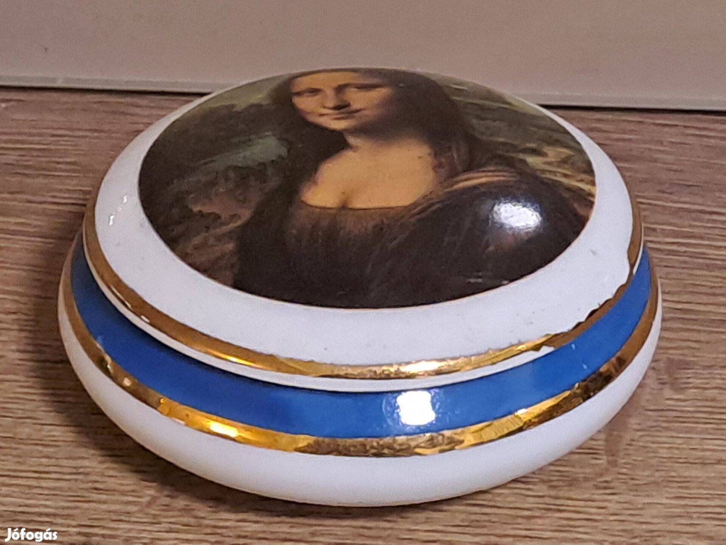 Porcelán Mona Liza porcelán ékszertartó