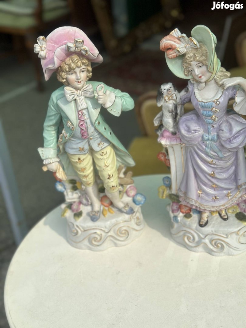 Porcelán barokk pár 