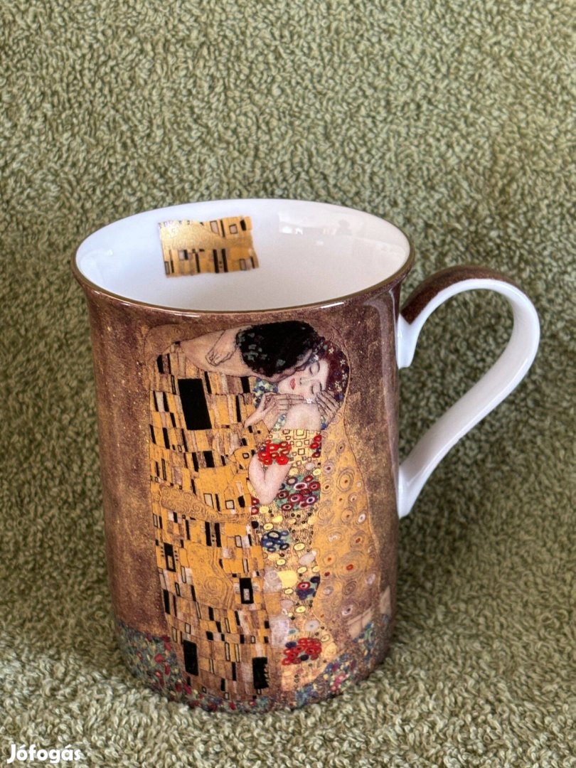 Porcelán bögre, Gustav Klimt, A csók