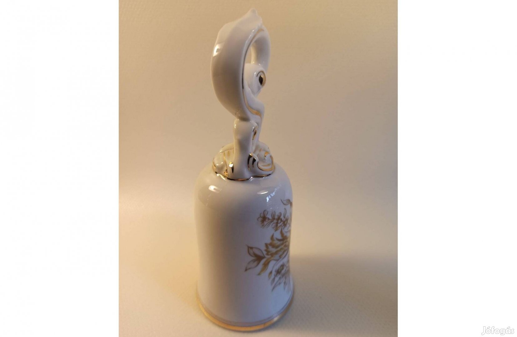 Porcelán csengettyű, csengő (hibátlan, 17 cm)