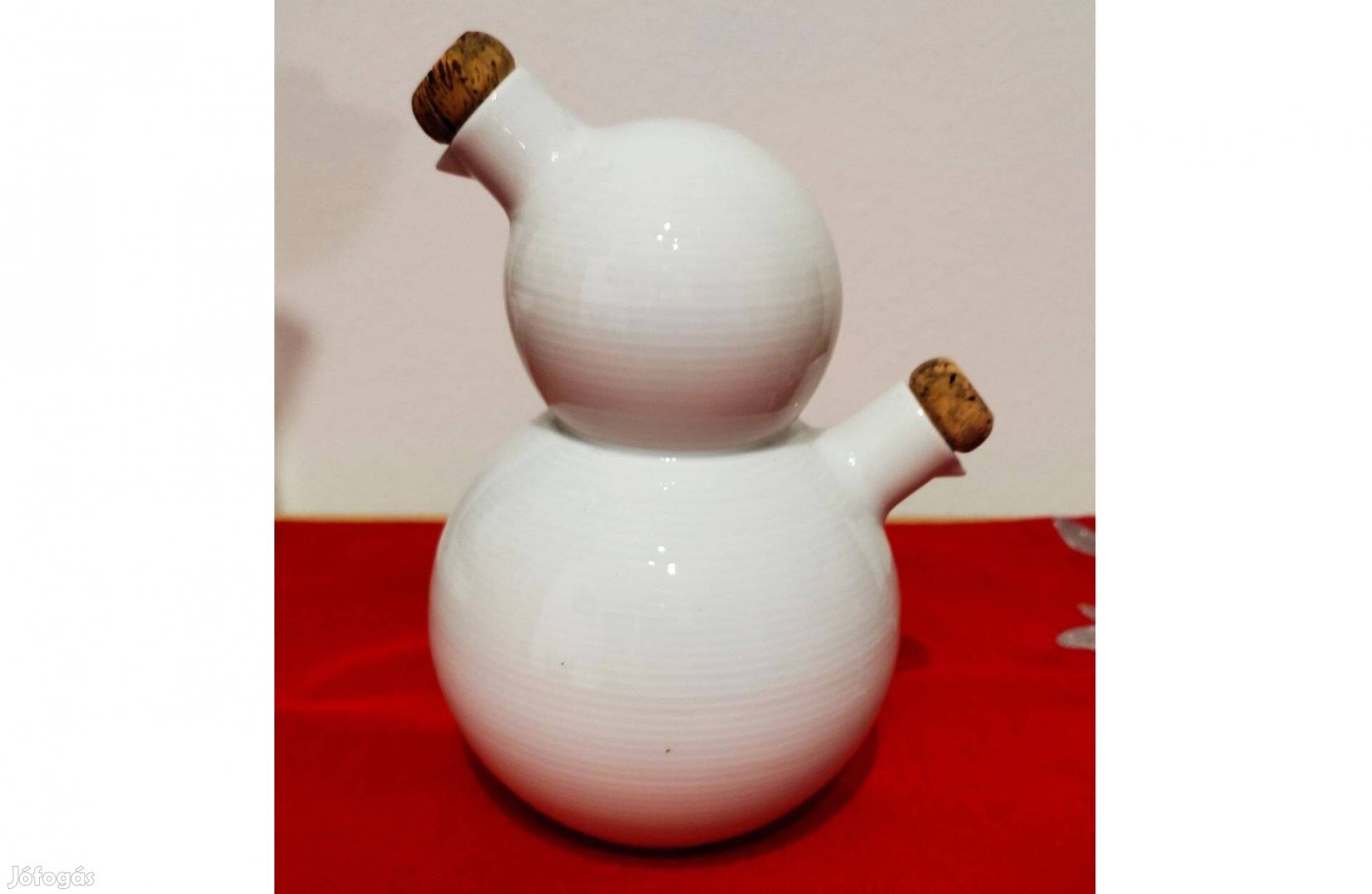 Porcelán ecet- és olajkiöntő egyben