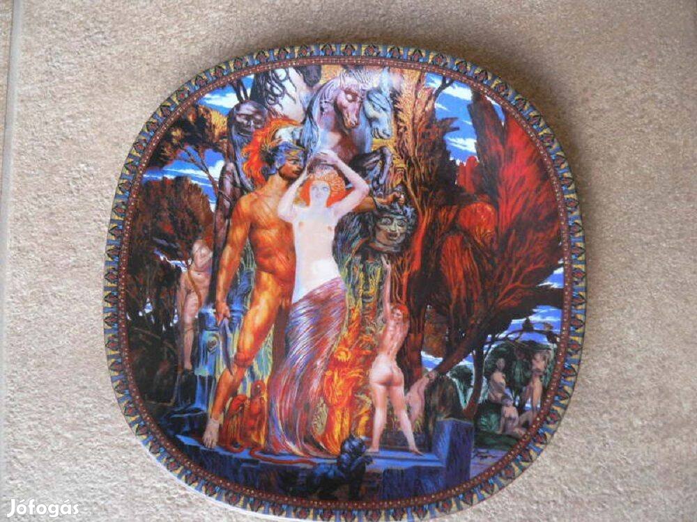 Porcelán falitányér, falidísz "Aphrodite und Perseus"