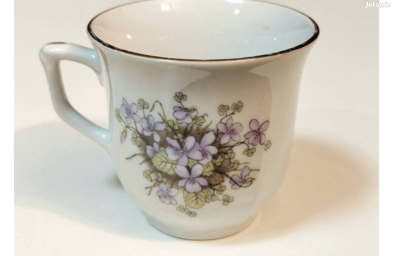 Porcelán ibolyás csésze, Realty fine porcelain