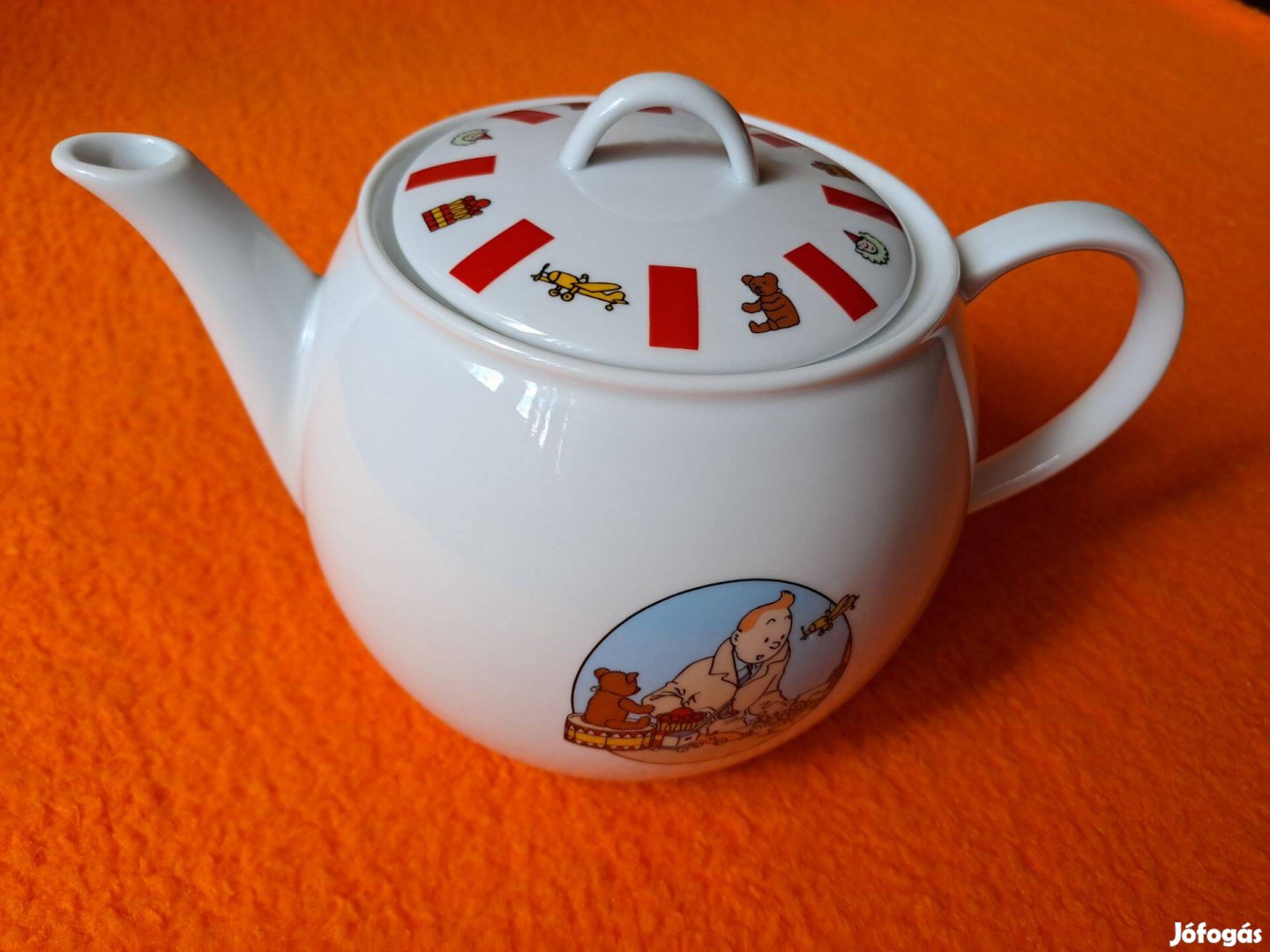 Porcelán kancsó, teáskanna, kávéskanna - Tintin