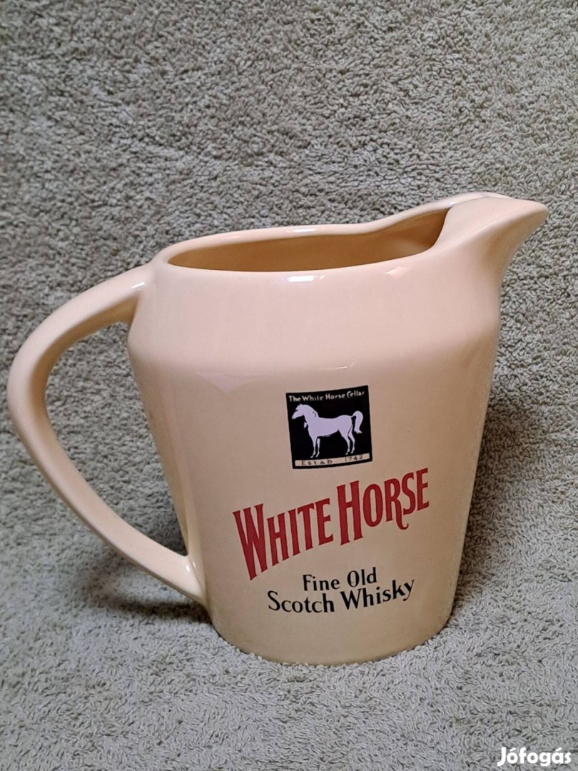 Porcelán kiöntő, White Horse whisky