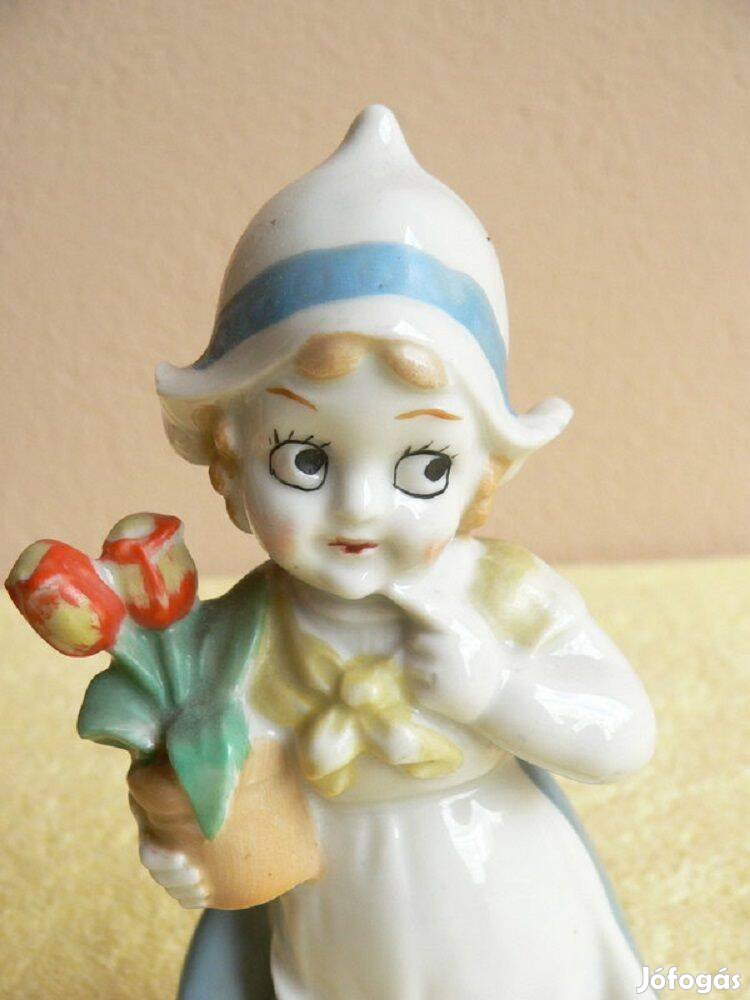 Porcelán kislány figura,dísztárgy
