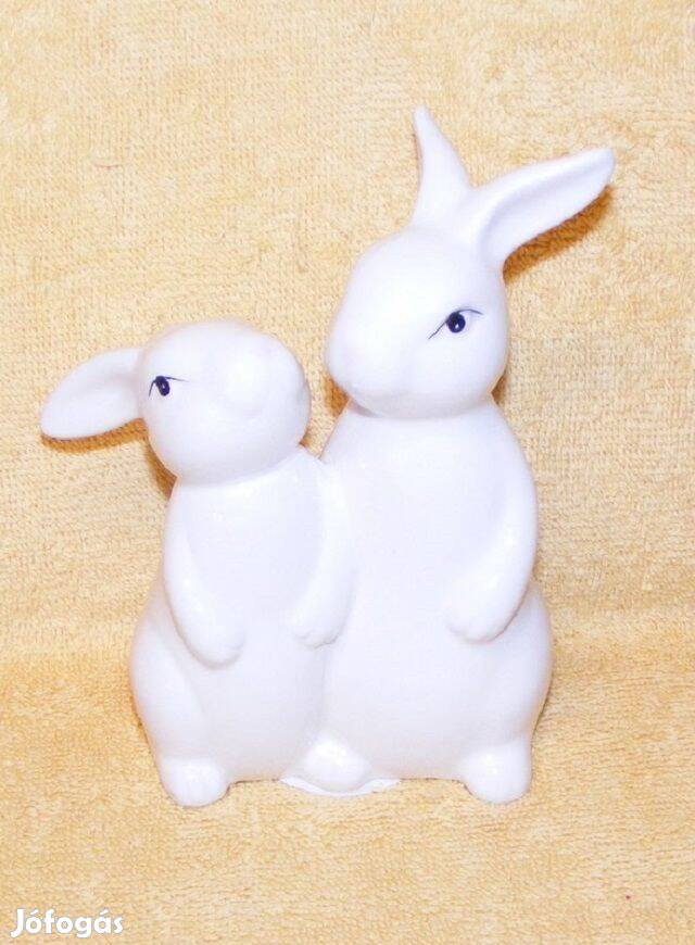 Porcelán nyuszi figura pár
