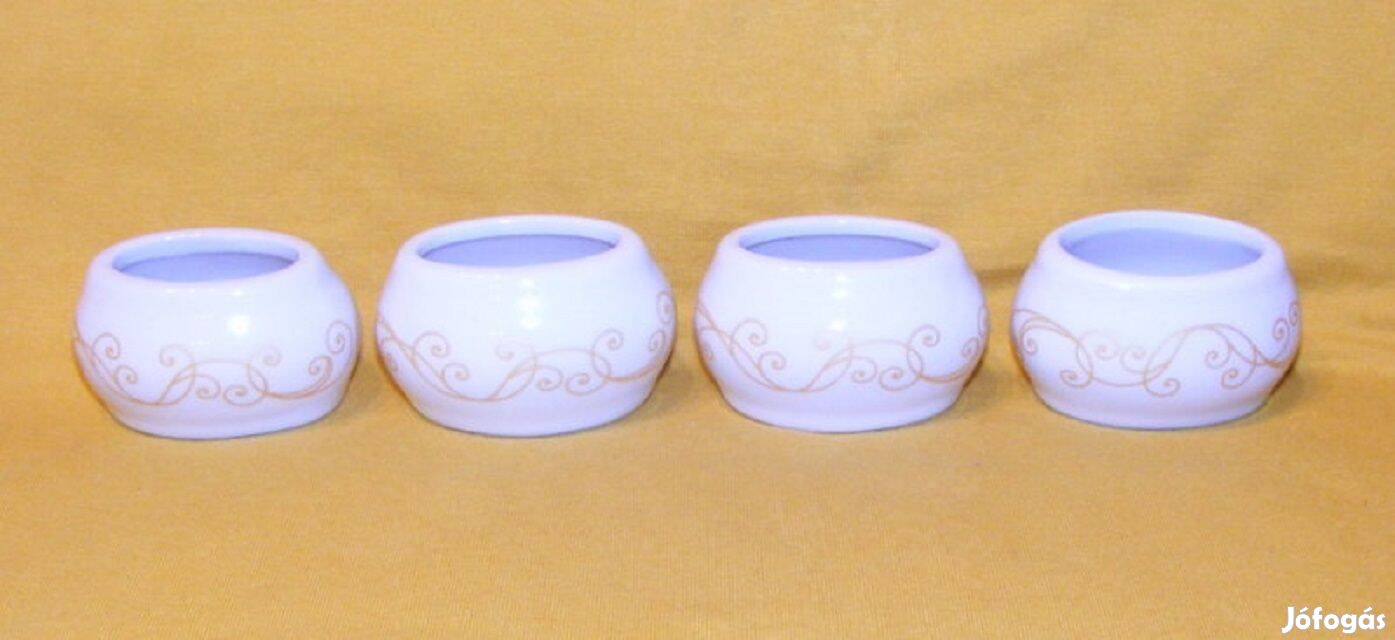 Porcelán szalvétatartó gyűrű 4 db