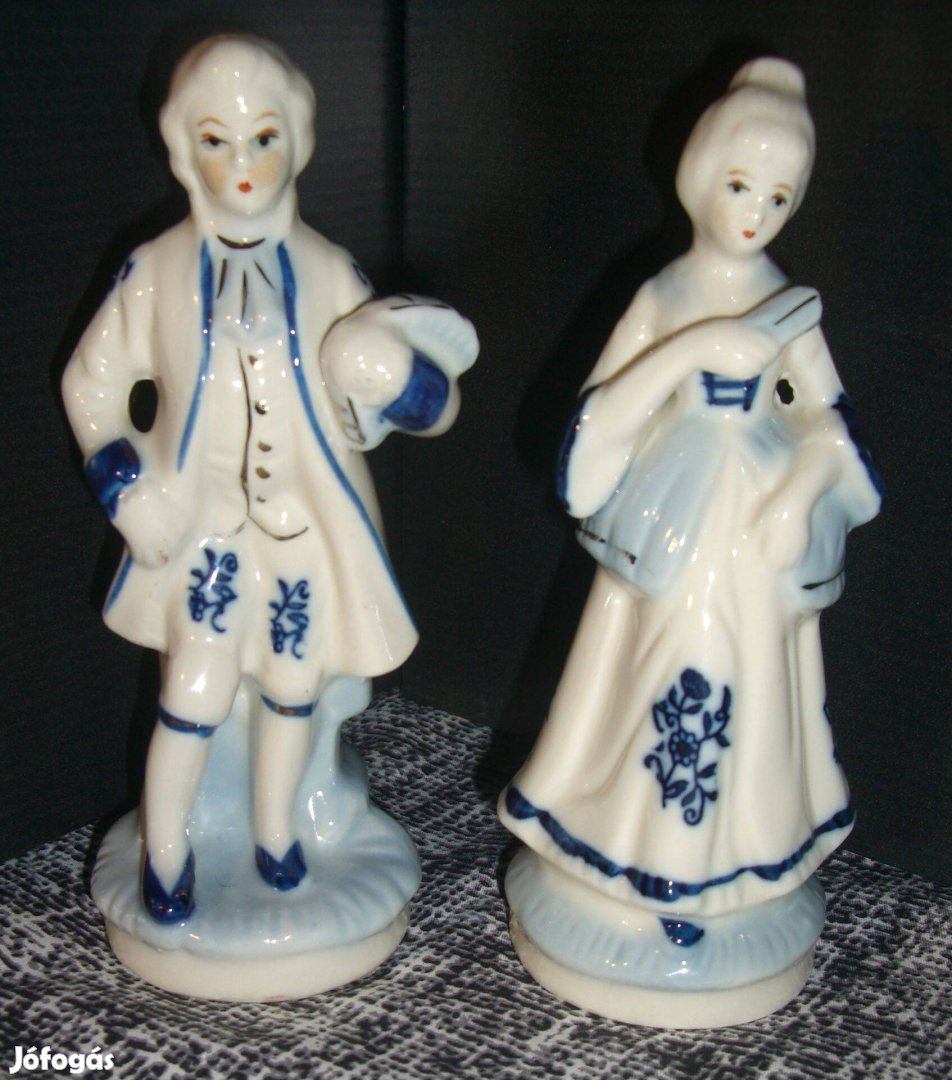 Porcelán szobor pár (15 cm magas)
