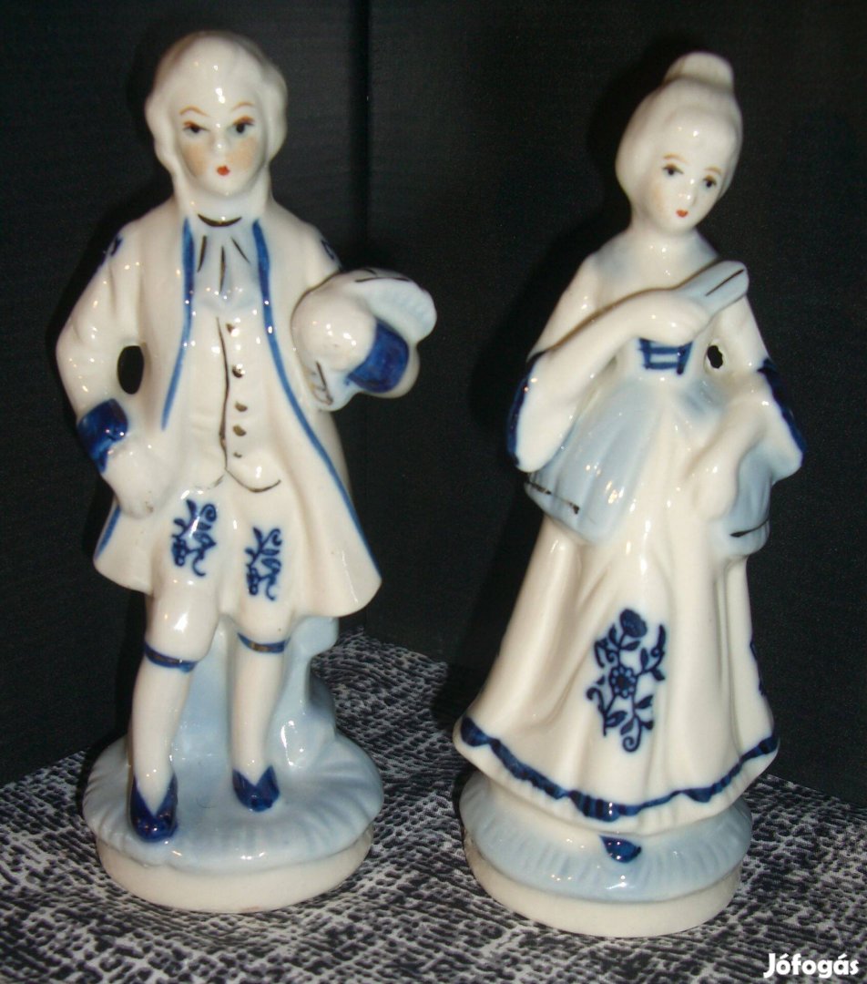 Porcelán szobor pár (15 cm magas)