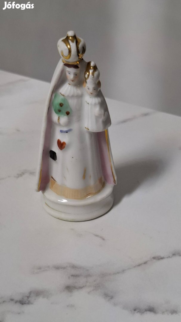 Porcelán szűz Mária szobor