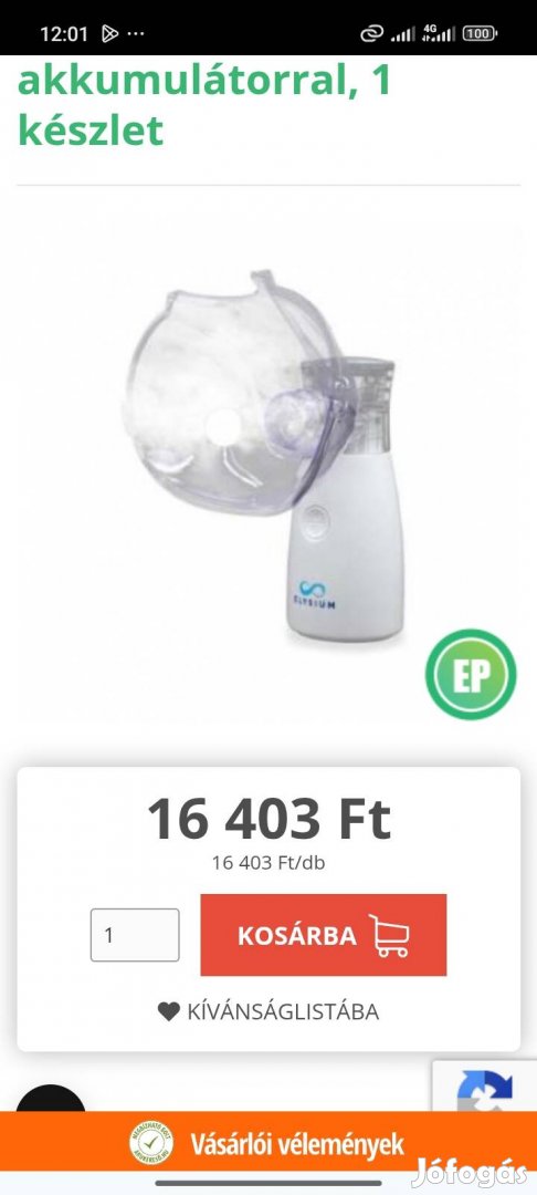 Porlasztó Inhalátor