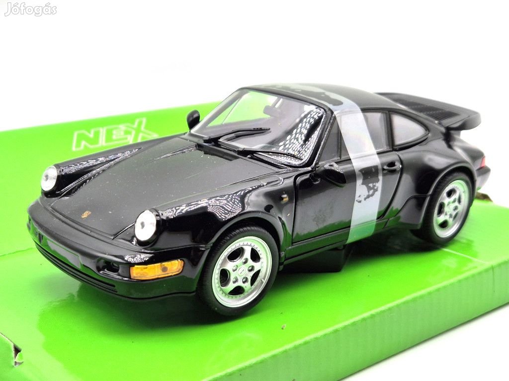 Porsche 964 turbo (2009) - fekete -  Welly - 1:24