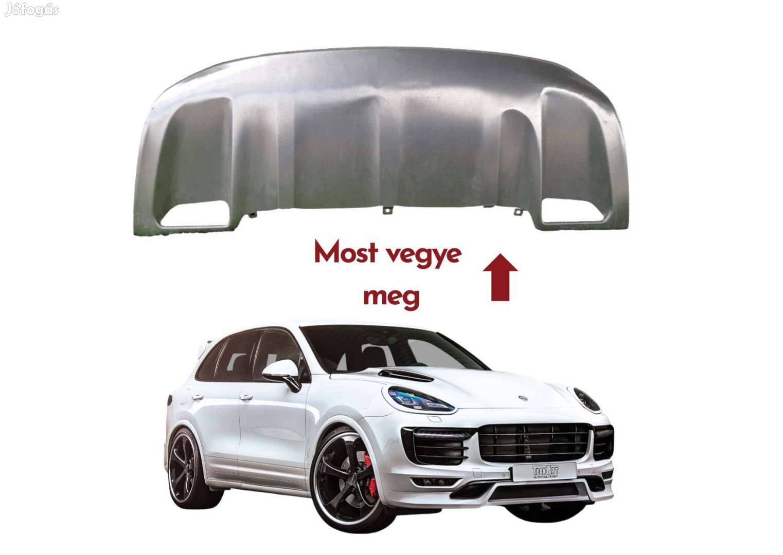 Porsche Cayenne II. első lökhárító rozsdamentes acél spoiler 7P5807833