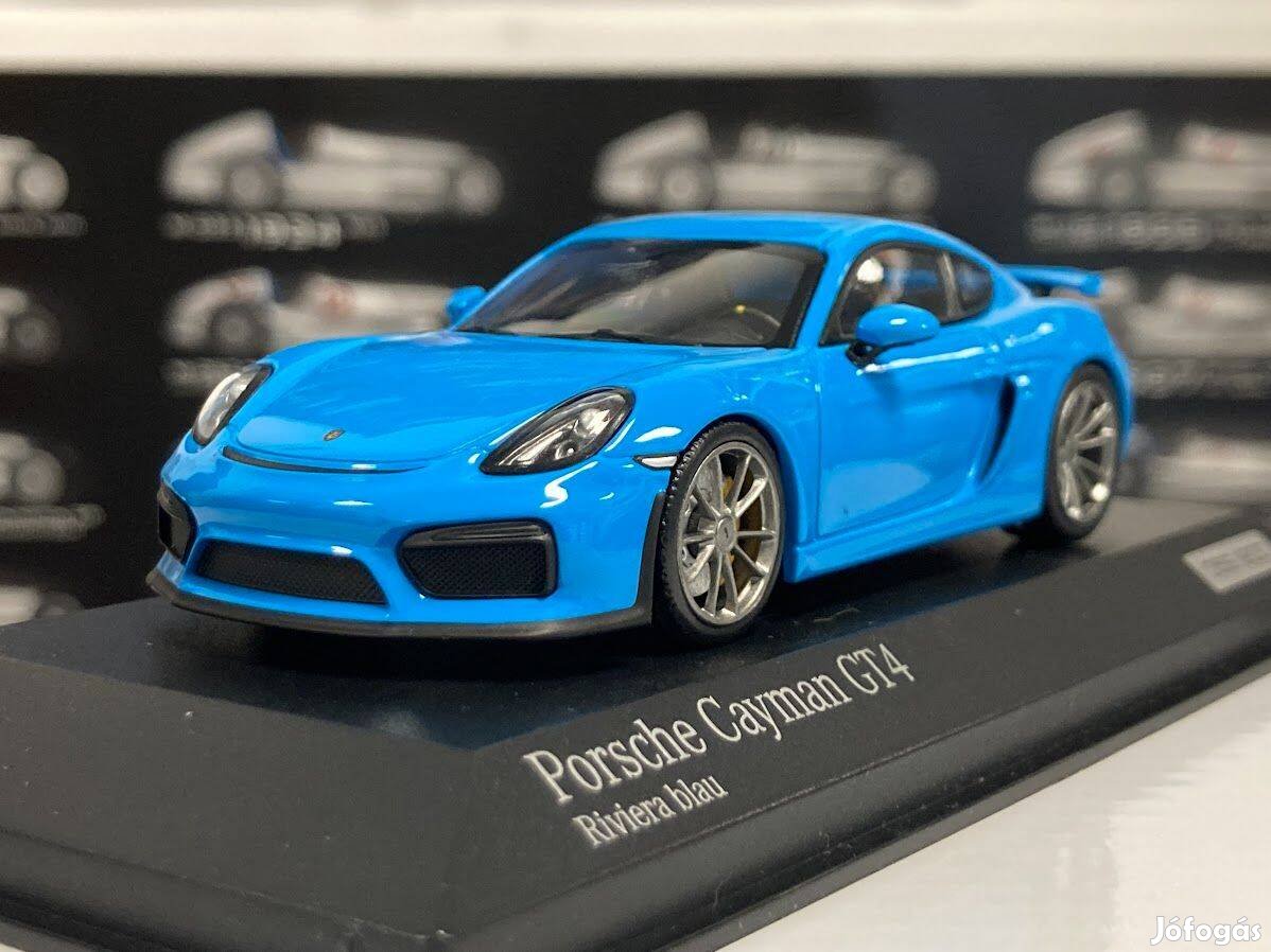 Porsche Cayman GT4 2015 Riviera blau 143 143 Minichamps