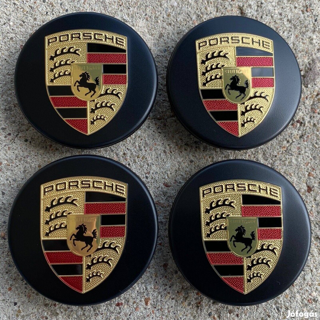 Porsche alufelni közép alufelni kupak 5x130 Fekte Szinben