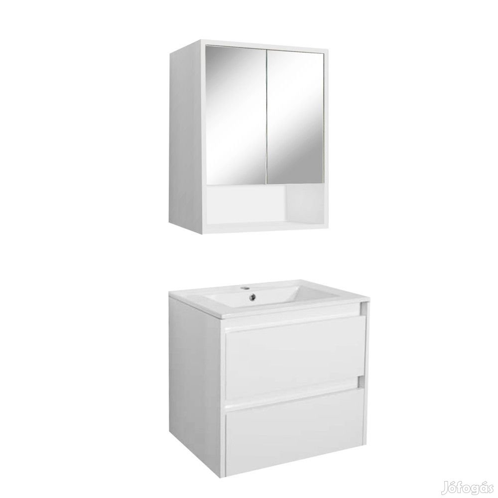 Porto 60 komplett fürdőszoba bútor fehér színben