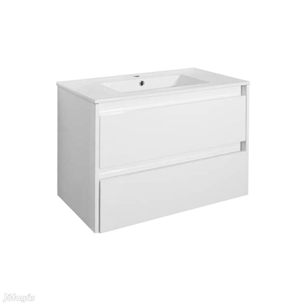 Porto 80 alsó fürdőszoba bútor mosdóval fehér színben