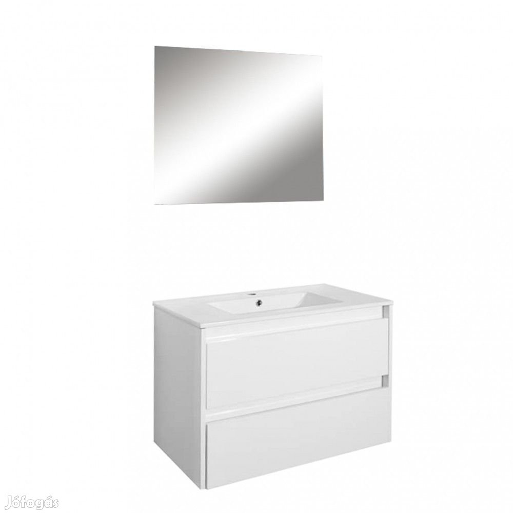 Porto Prime 80 komplett fürdőszoba bútor fehér színben