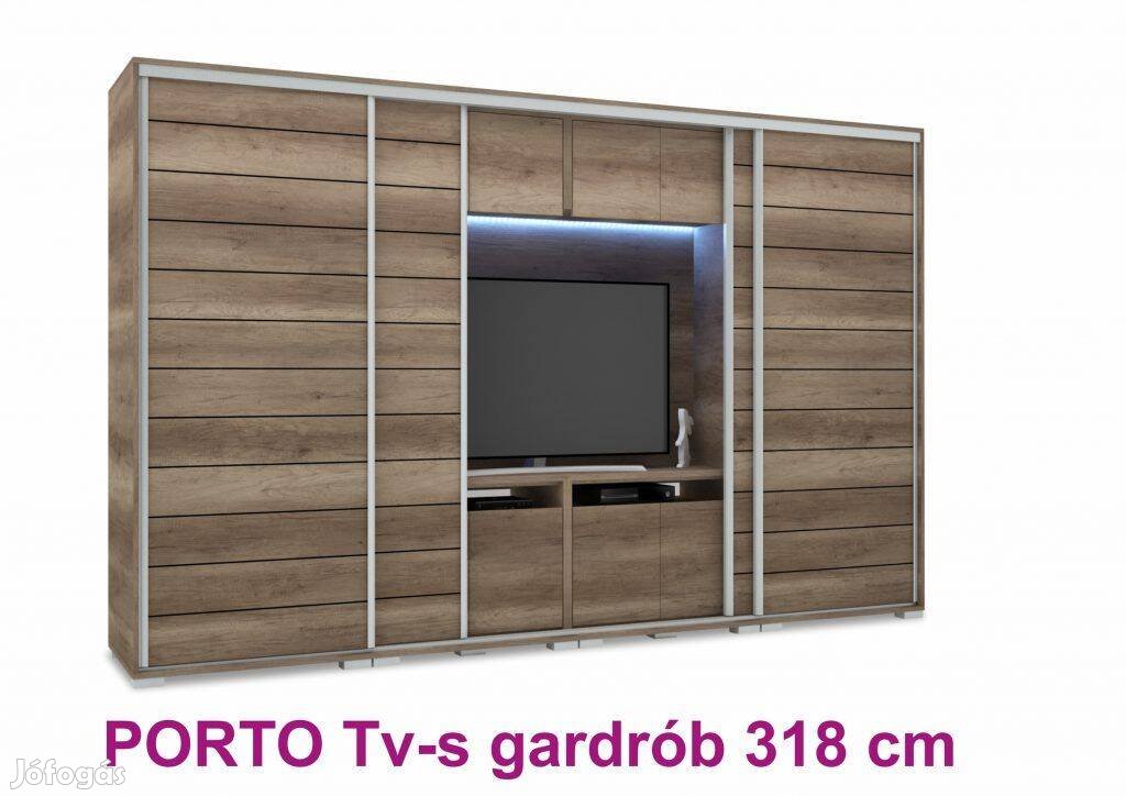 Porto tolóajtós TV-s gardrób