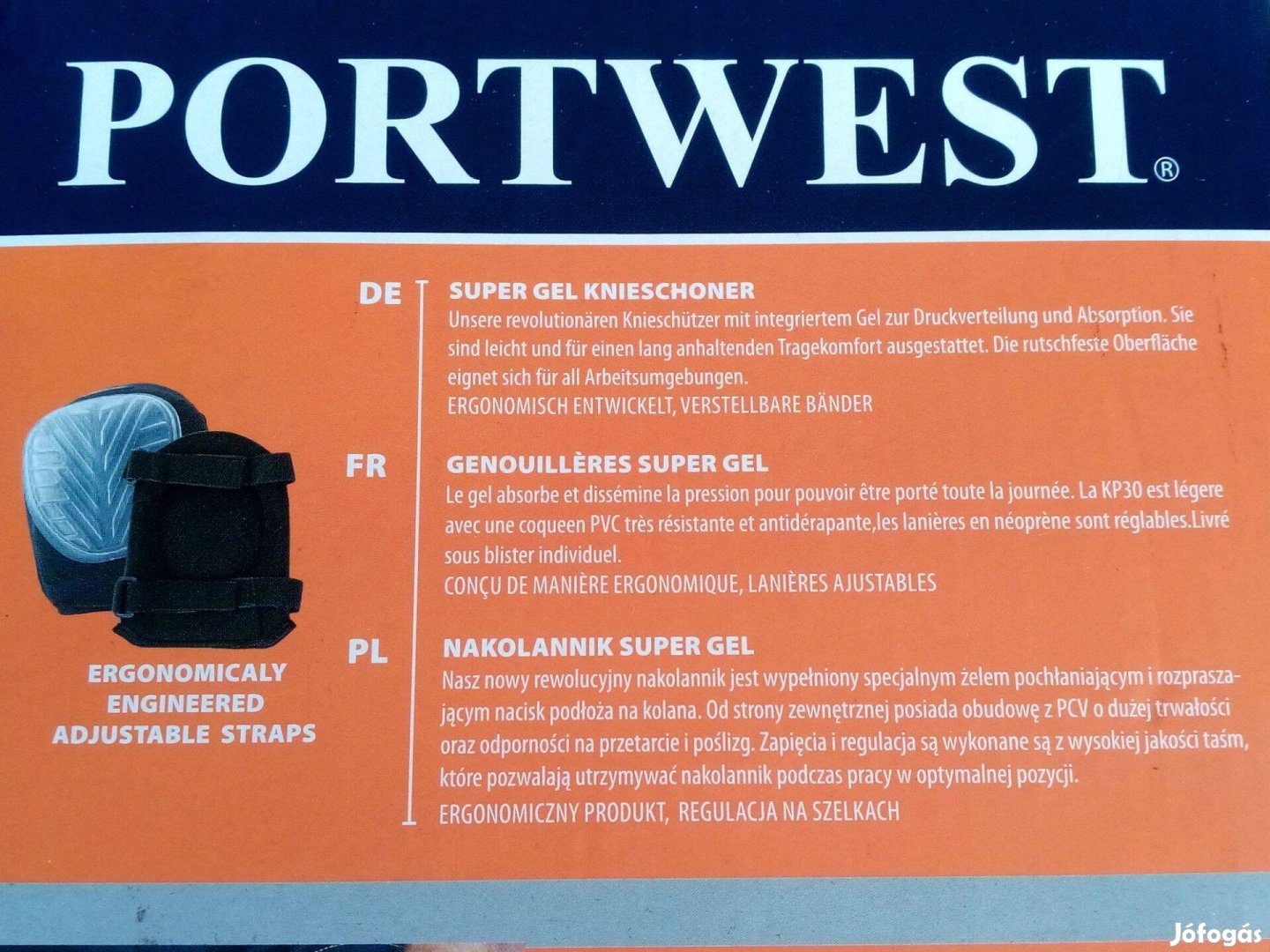 Portwest KP30 Super Gel térdpárna, térdvédő