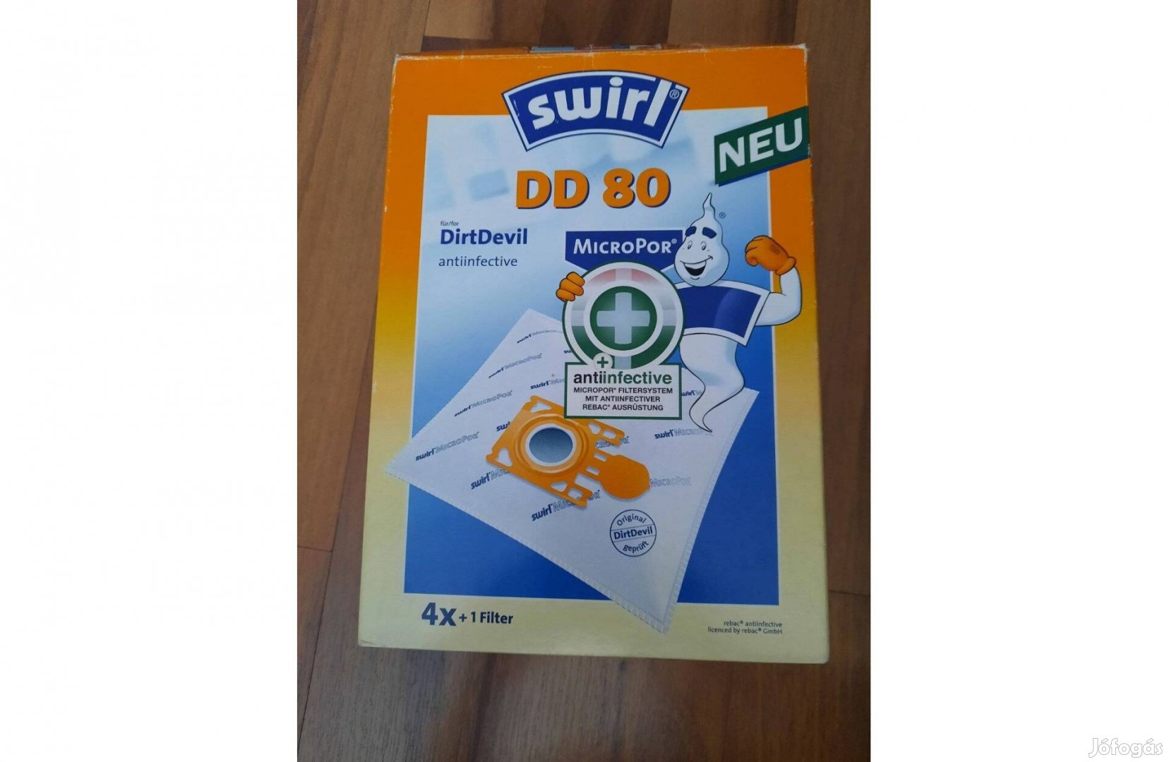 Porzsák swirl DD 80 hepa szűrős porszívó