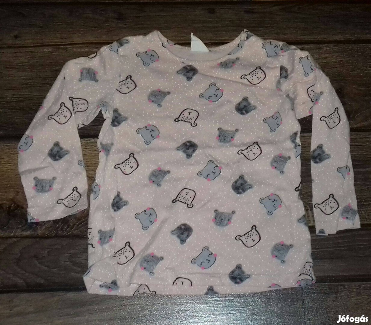 Pöttyös macis rózsaszínű felső, HM,80-86