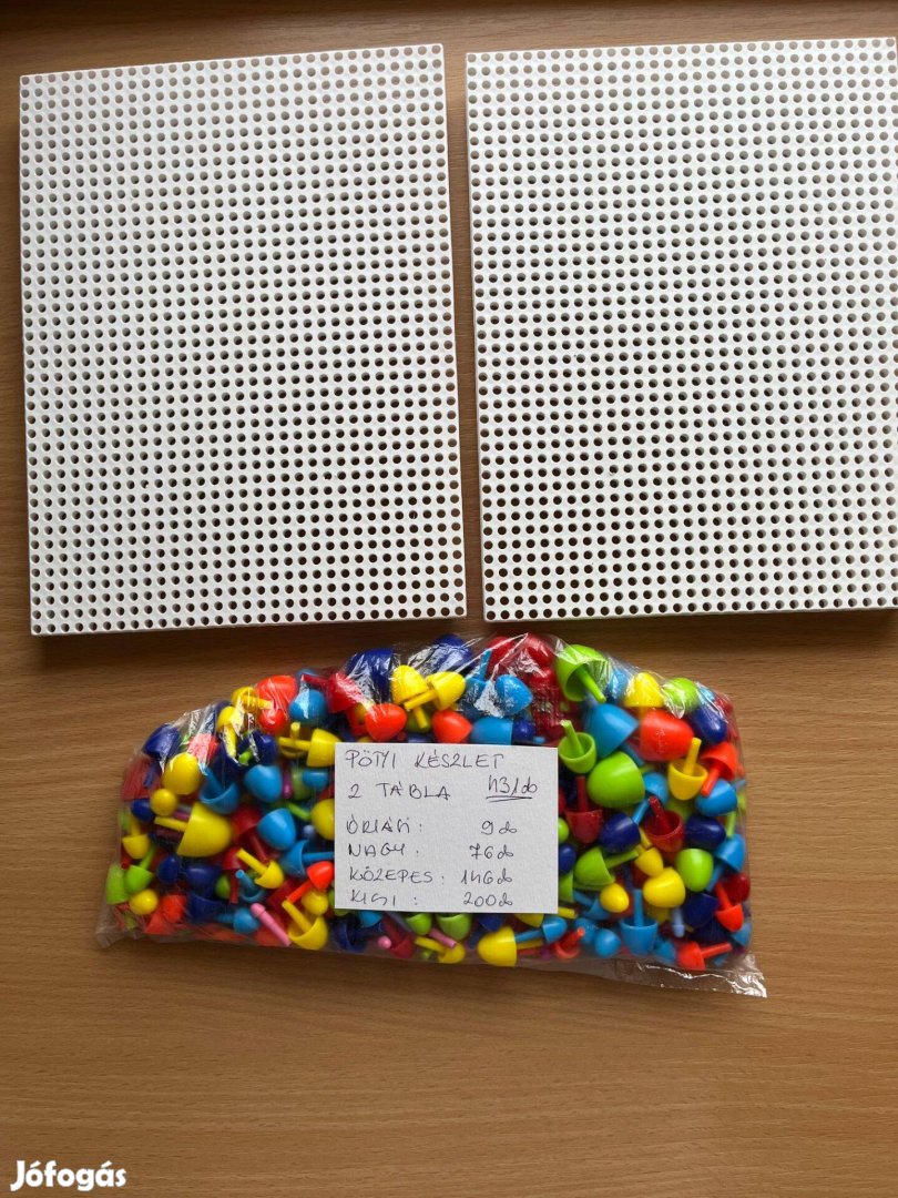 Pötyi 2 tábla, rengeteg 431 db 4 méretű pötyi szöggel